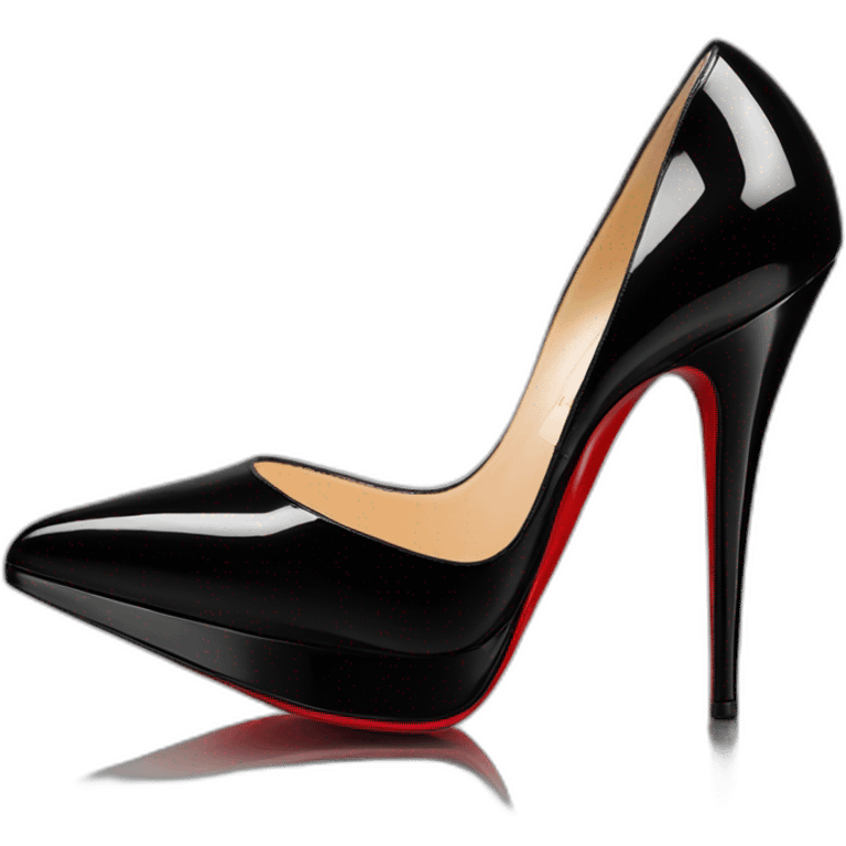 heel black patent louboutin dafolie emoji