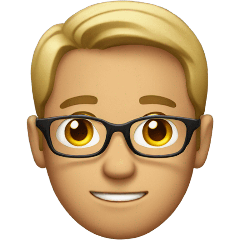 Guy with glasses on iPhone  emoji