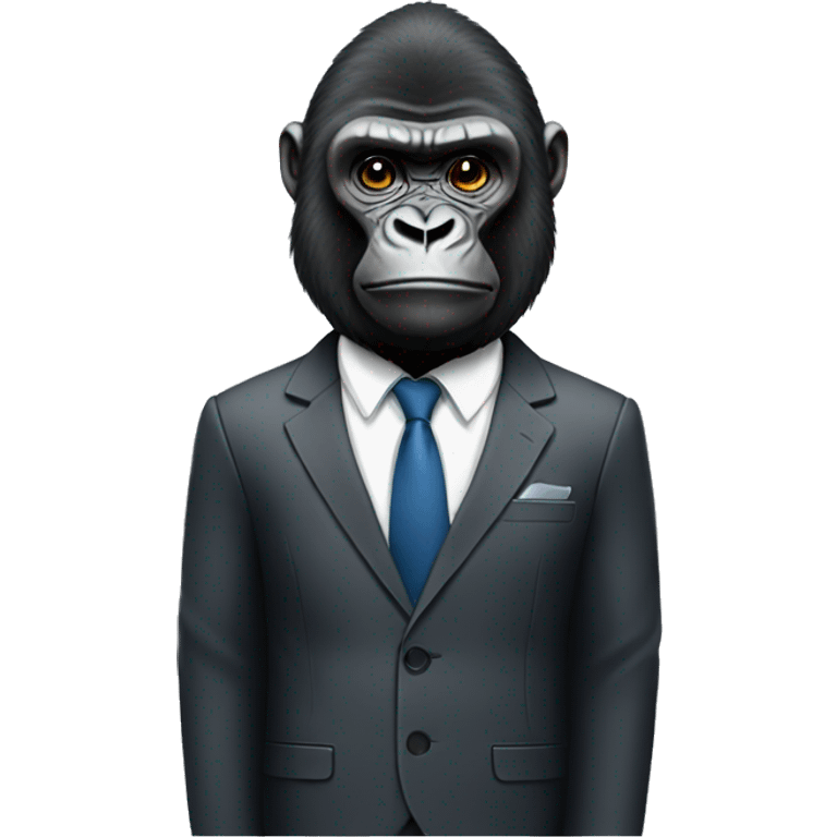 Gorilla wearing a suit emoji