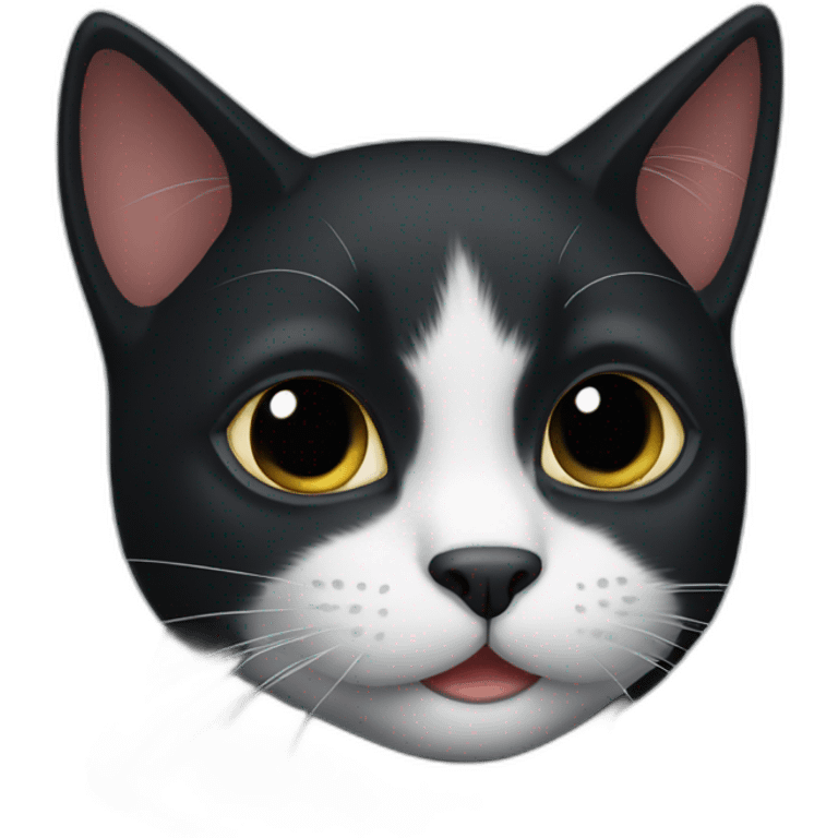 Black cat purr emoji