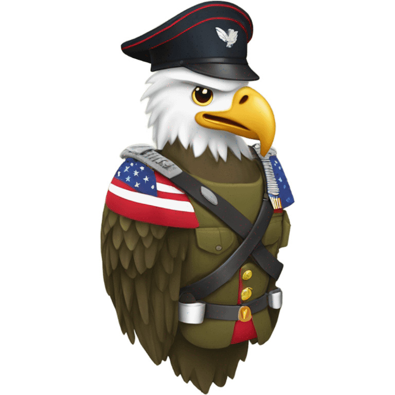 Bald Eagle jungle soldier  emoji