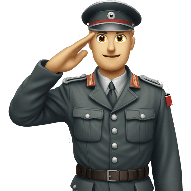 German classical 1940 soldier saluting emoji