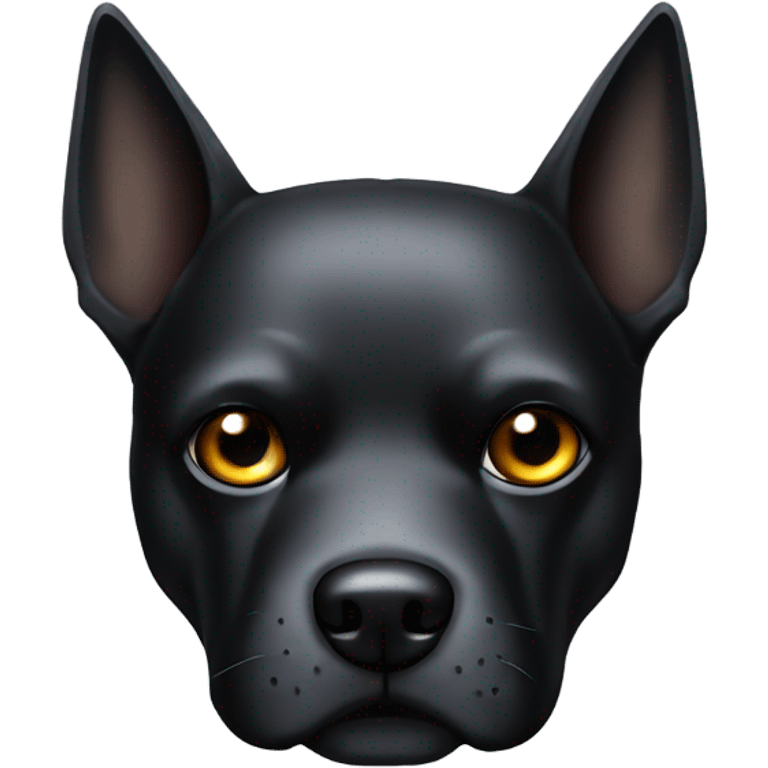 Robot Black Dog Terminator Face emoji