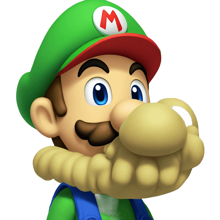 Mario kissing Luigi  emoji