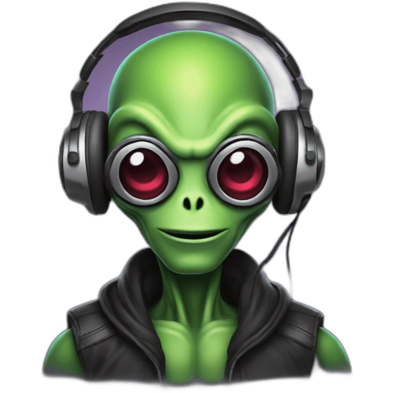 Dj alien emoji