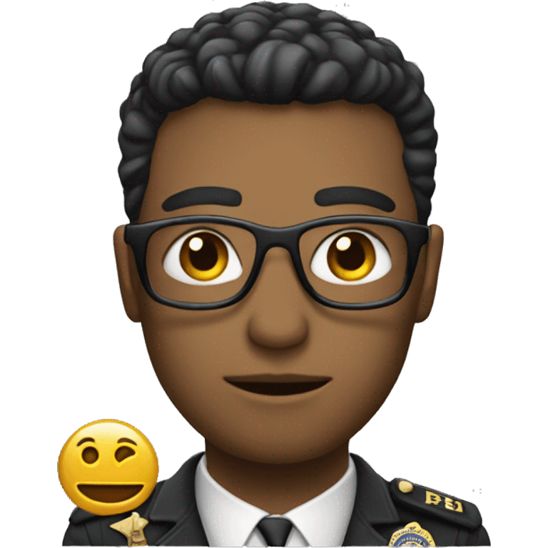 Man with fbi agent badge emoji