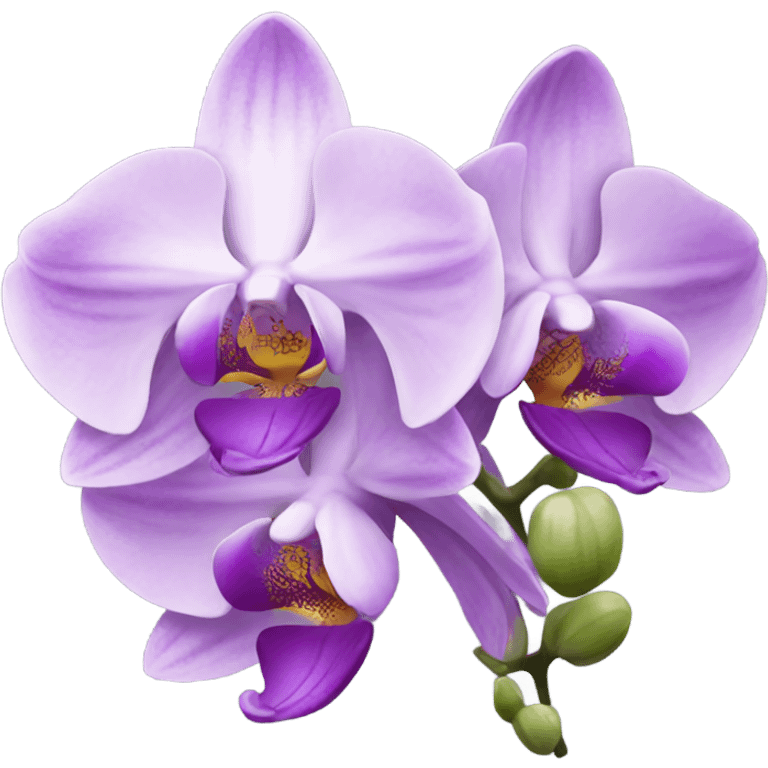 light purple orchids  emoji