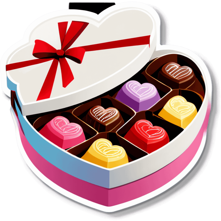 Valentine’s Day heart shaped box of chocolates emoji