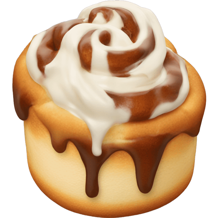 Cinnabon with cream  emoji