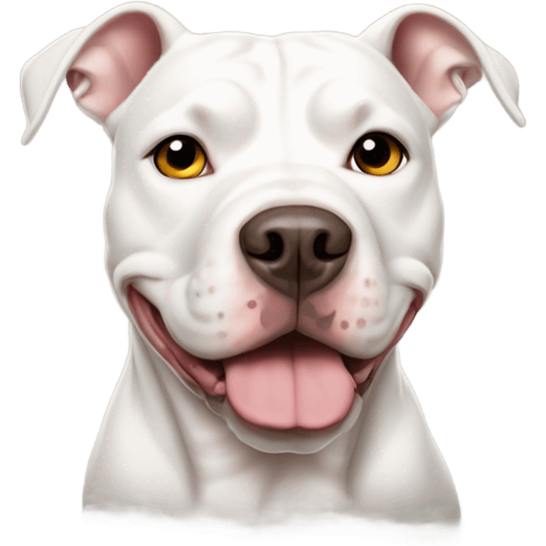 White pitbull  emoji