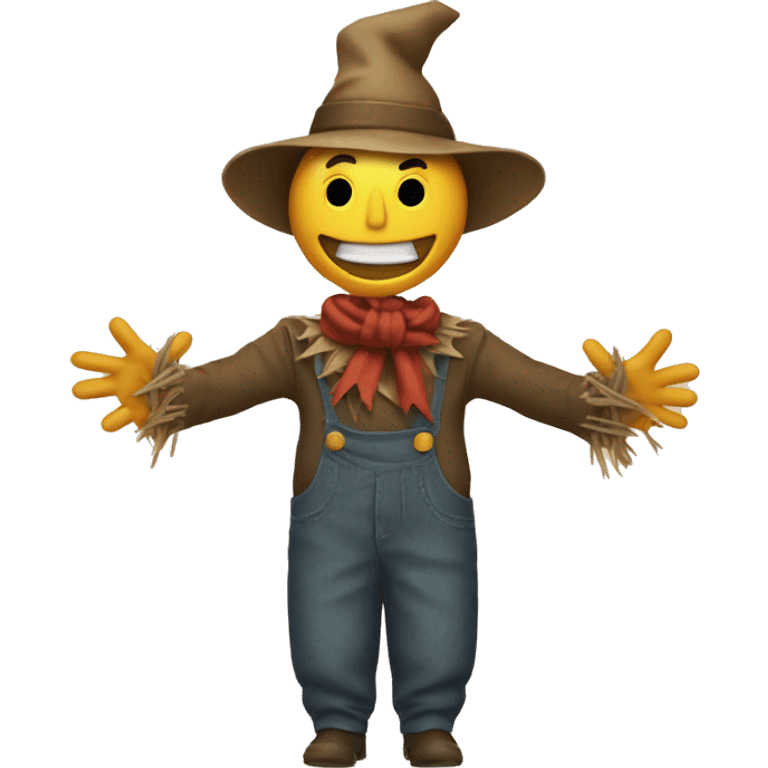 Scarecrow pointing hands in different directions emoji