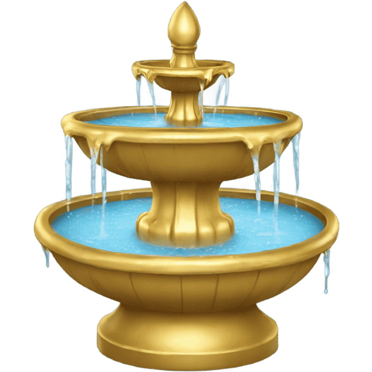 gold water fountain emoji