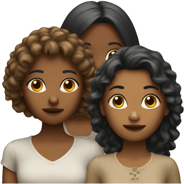 Three girls emoji