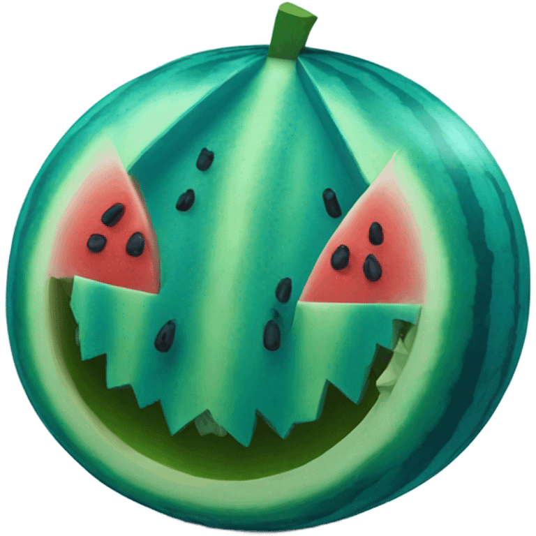 blue watermelon  emoji