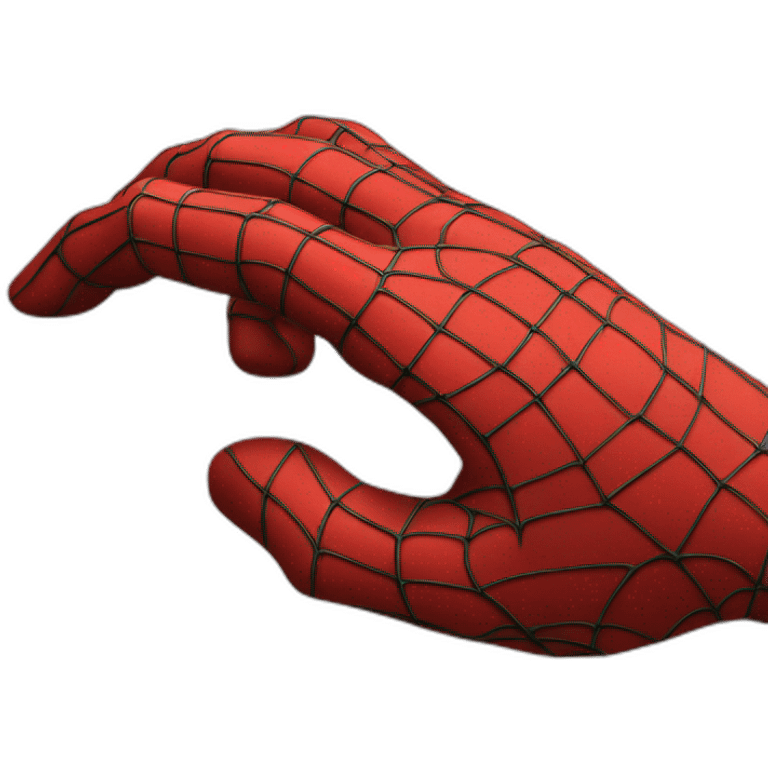 Spiderman making fingertop emoji