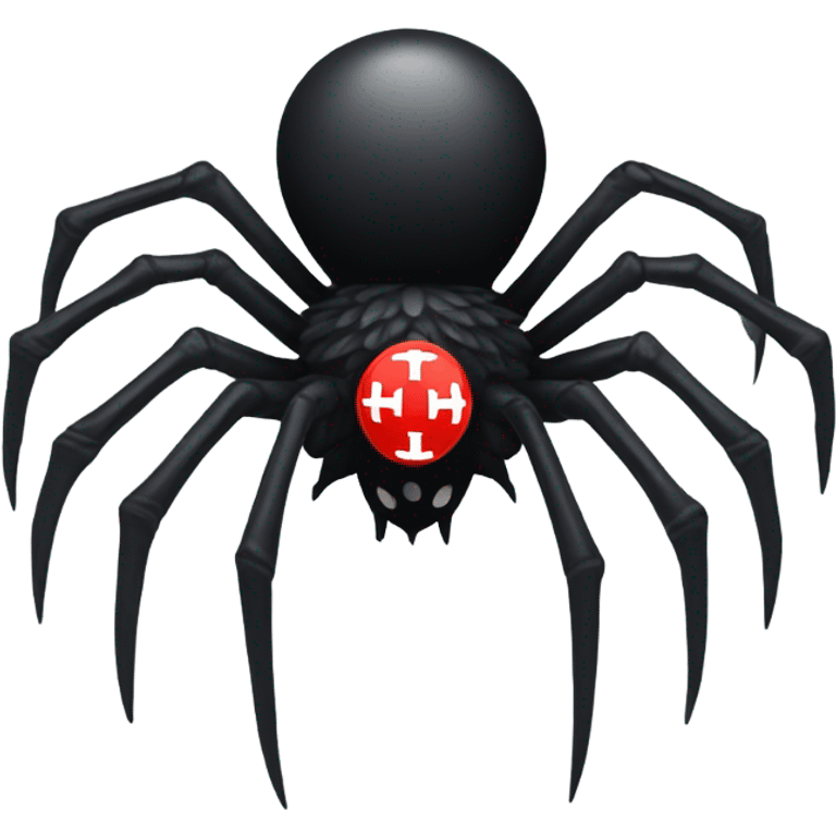 gothic spider with red cross emoji