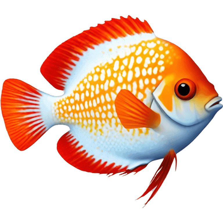 DISCUS fish orange and red dt emoji