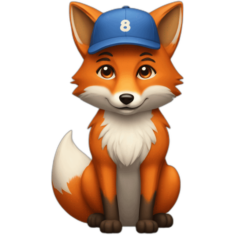 fox with a cap emoji