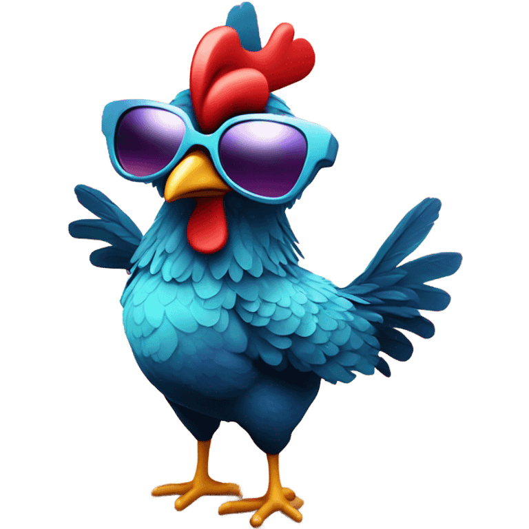 Disco chicken emoji