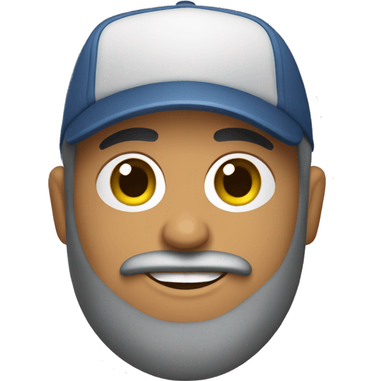 latino guy with gray beard and skateboard cap emoji