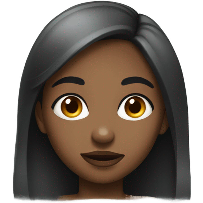 Black girl side eyeing  emoji