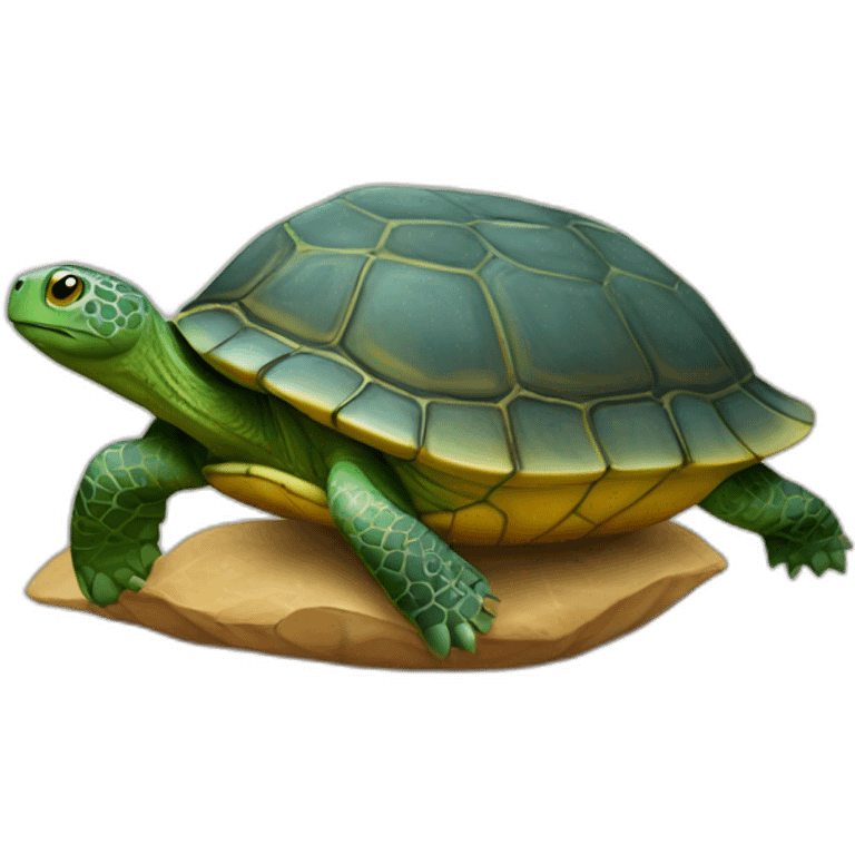 chat sur tortue emoji