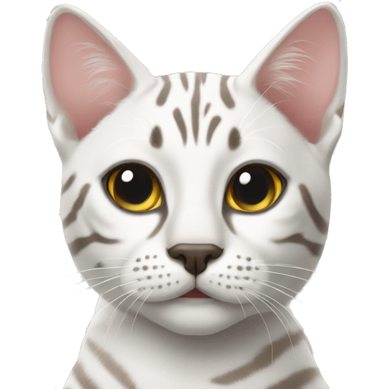 White bengal cat  emoji