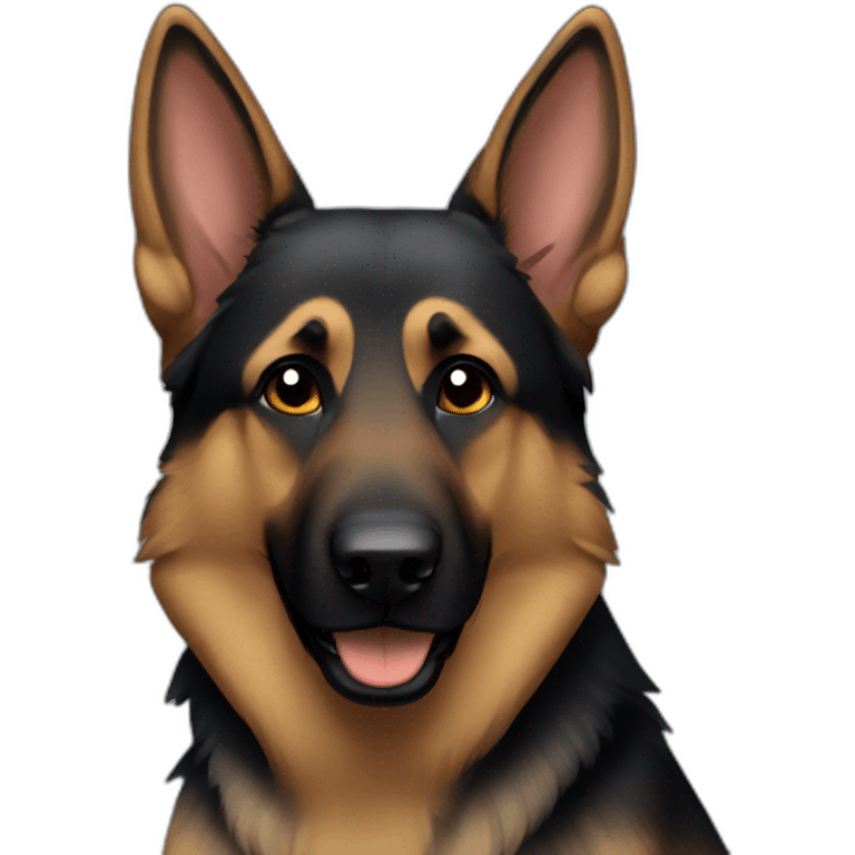 mostly darkGerman Shepherd emoji