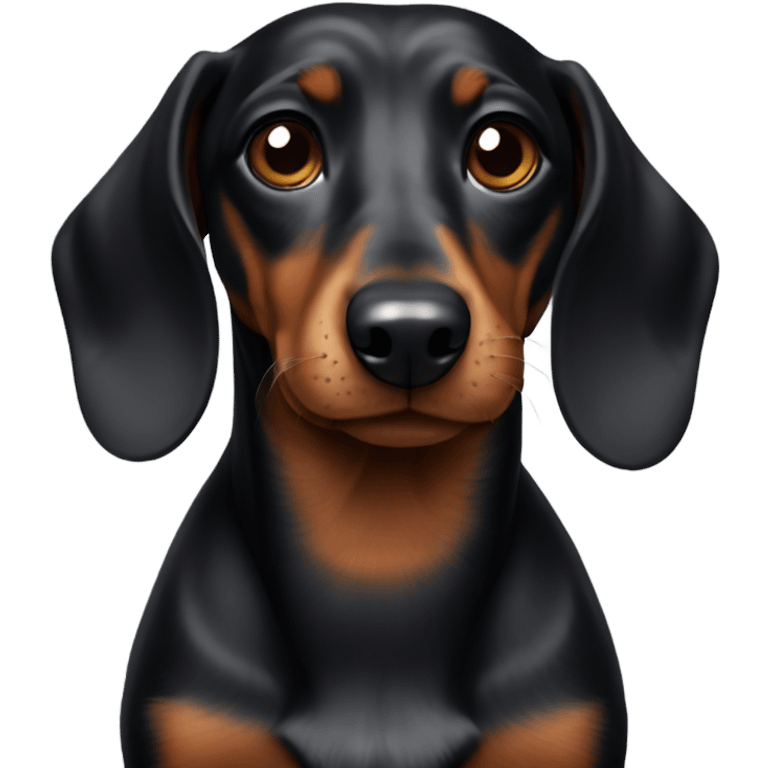 Black dachshund emoji