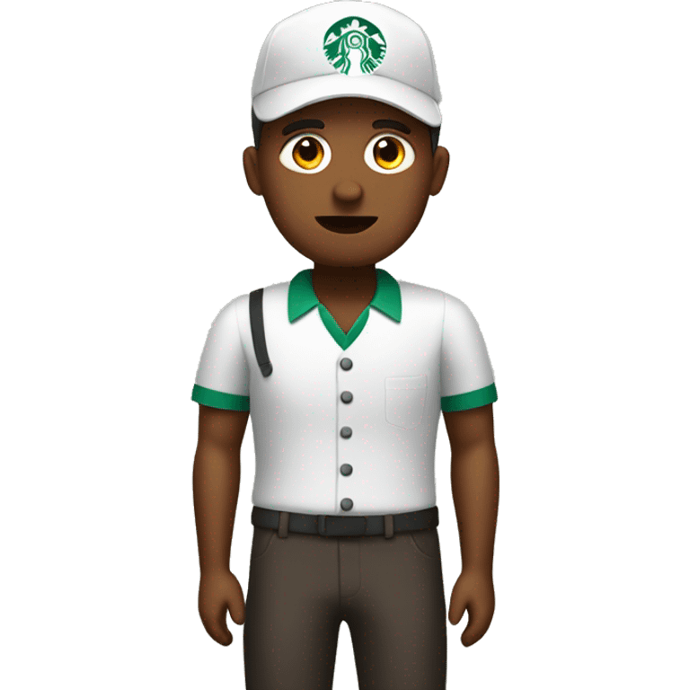 Starbucks worker stressed emoji