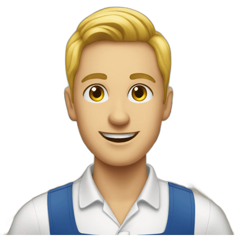 supermarket employee from edeka emoji