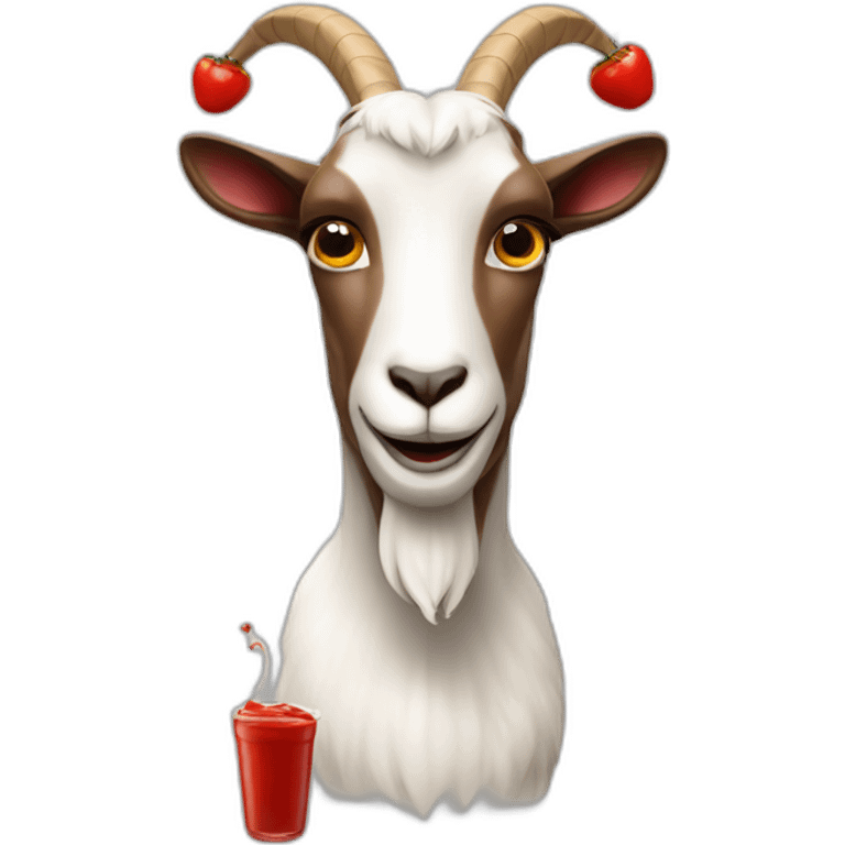 goat with ketchup emoji