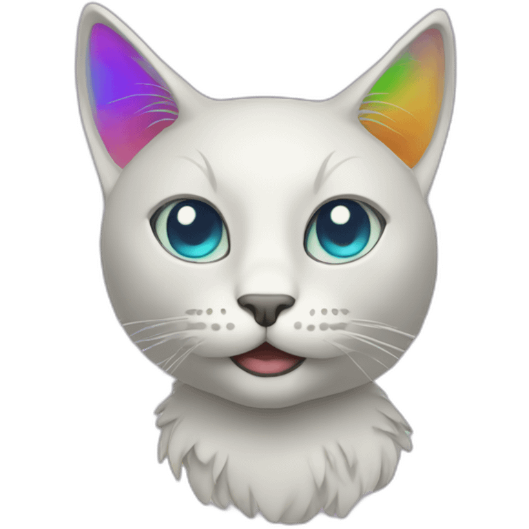 rainbow techno cat emoji