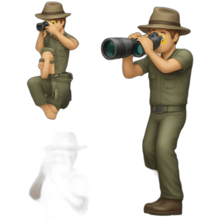 binocular observation a men  emoji