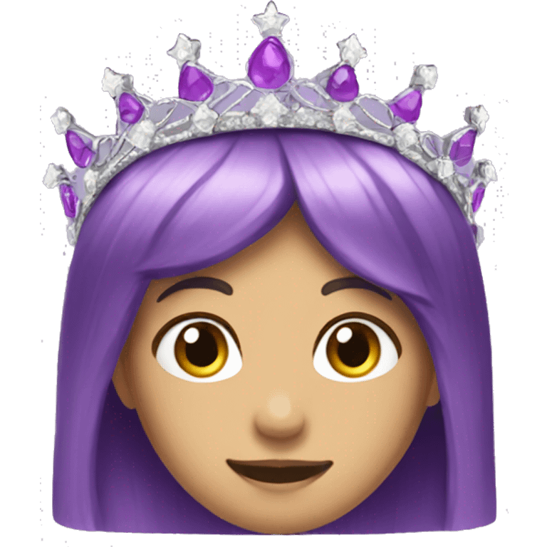 Realistic purple tiara emoji