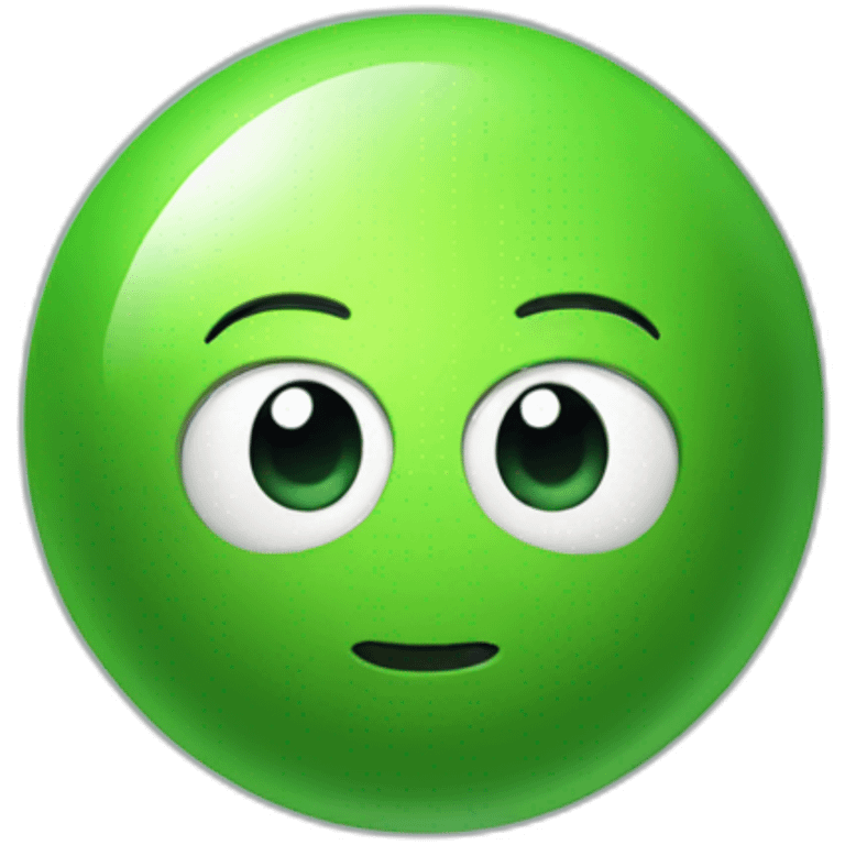 modern green sphere emoji