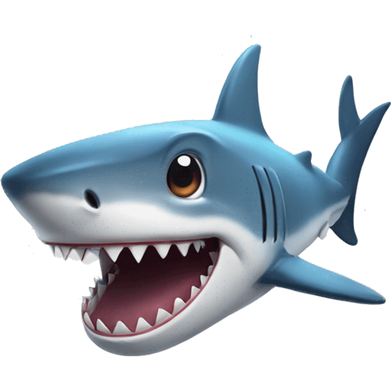 Happy shark emoji