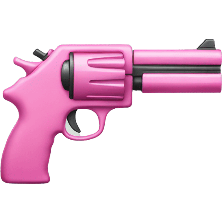 Pink gun with a bow emoji