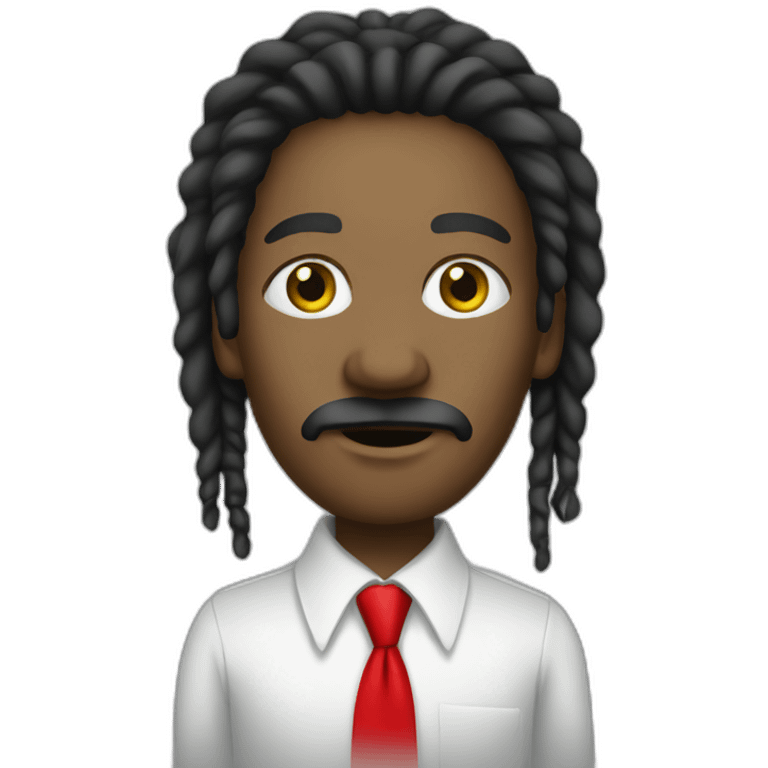 Jamaican rastaman with red tie emoji