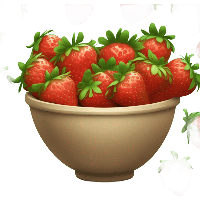 A bowl of strawberries emoji