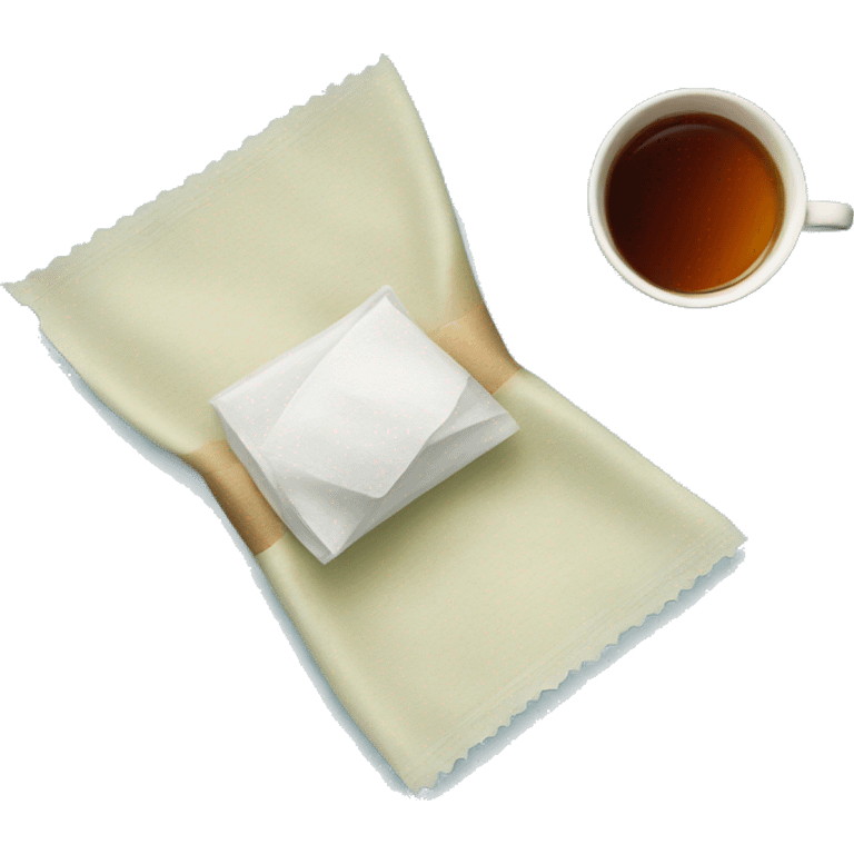 Tissue paper and tea emoji