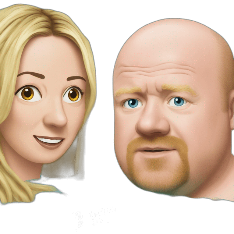 Victoria Coren-Mitchell and Phil Mitchell swimming in custard emoji