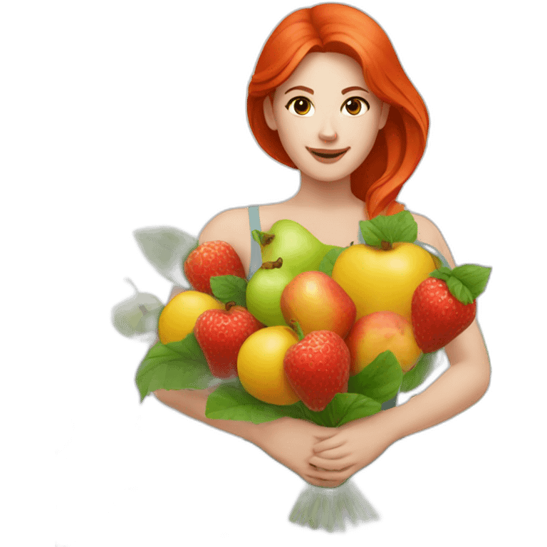 white-red-haired-woman-with-fruit-bouquet emoji