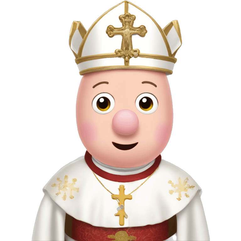 Peppa pig dressed as the pope peppa pig emoji