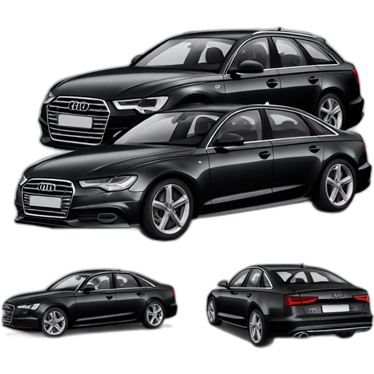 audi a6 sedan black hybride emoji