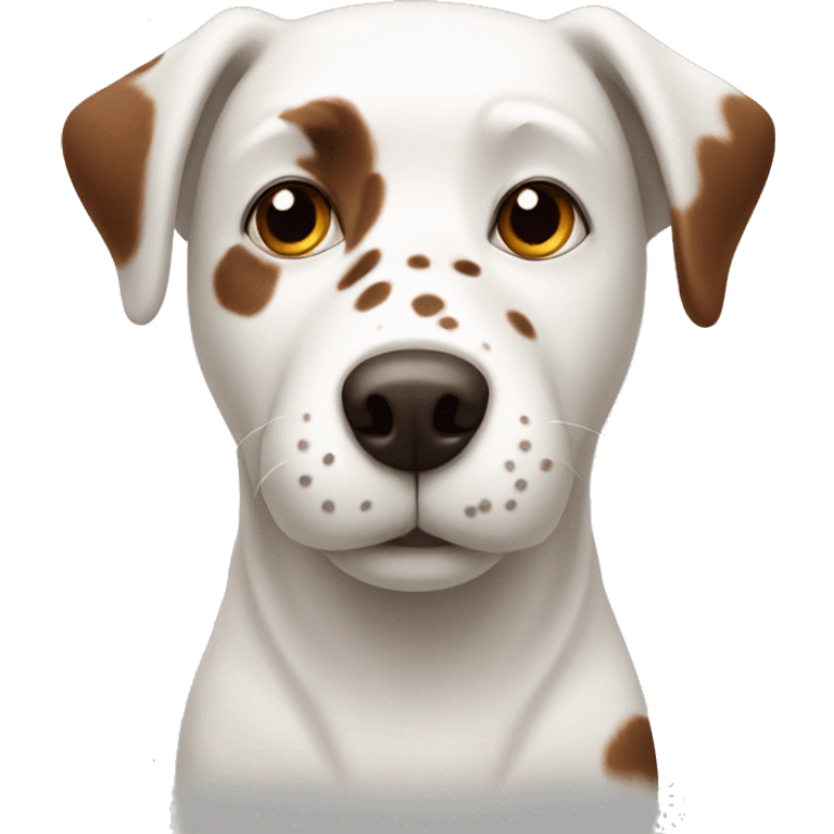 White dog with brown spots emoji