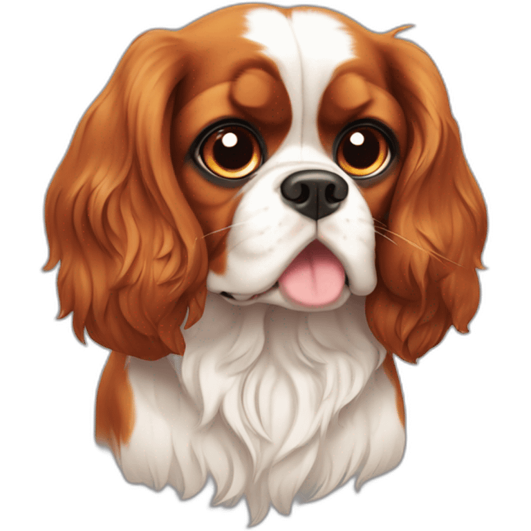 Cavalier King Charles Spaniel ashamed emoji