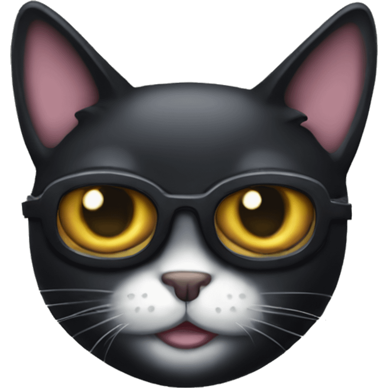 black cat with eyepatch emoji