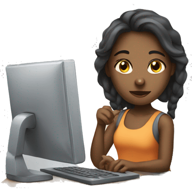 girl working hard emoji