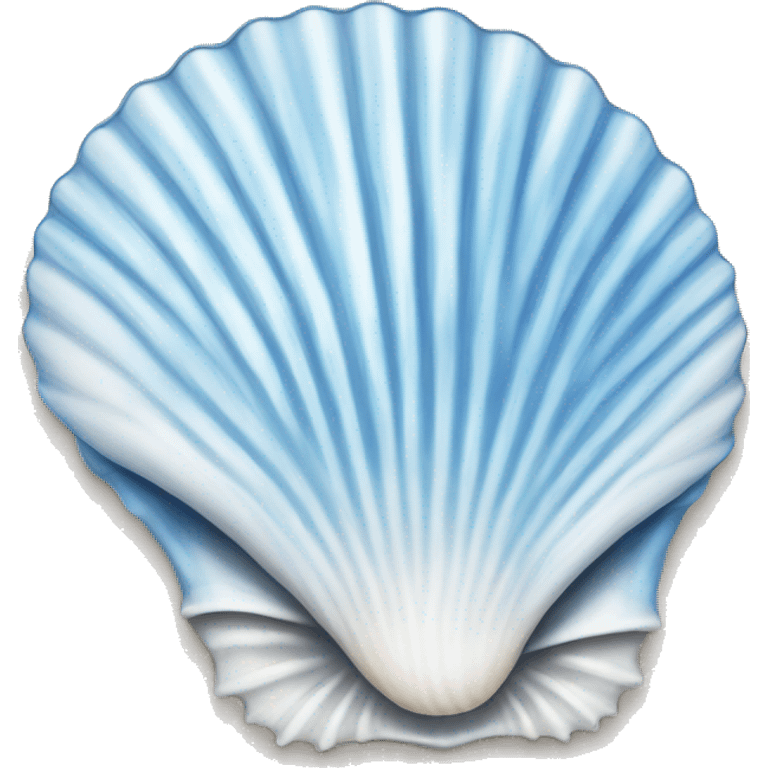  one blue and white scallop seashell emoji